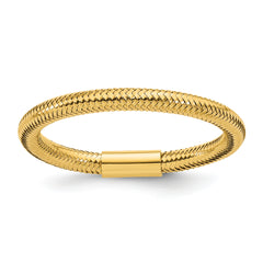 14k Polished Mesh Stretch Ring