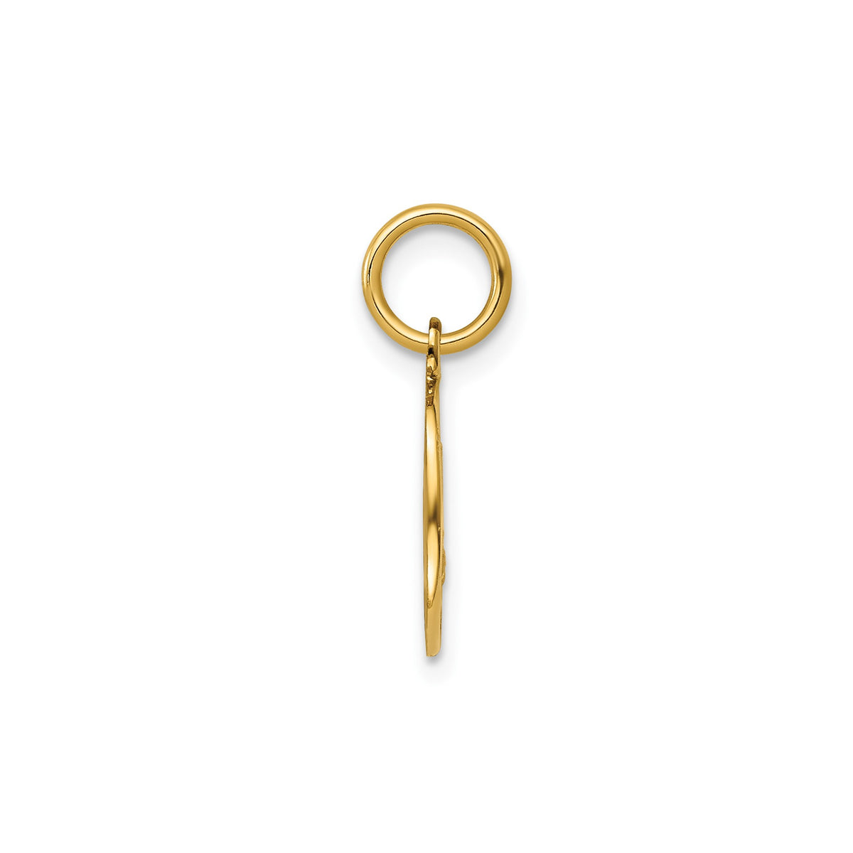 Round Matka Boska Medal in 14K Yellow Gold, 11.5mm - Sophia Jewelers