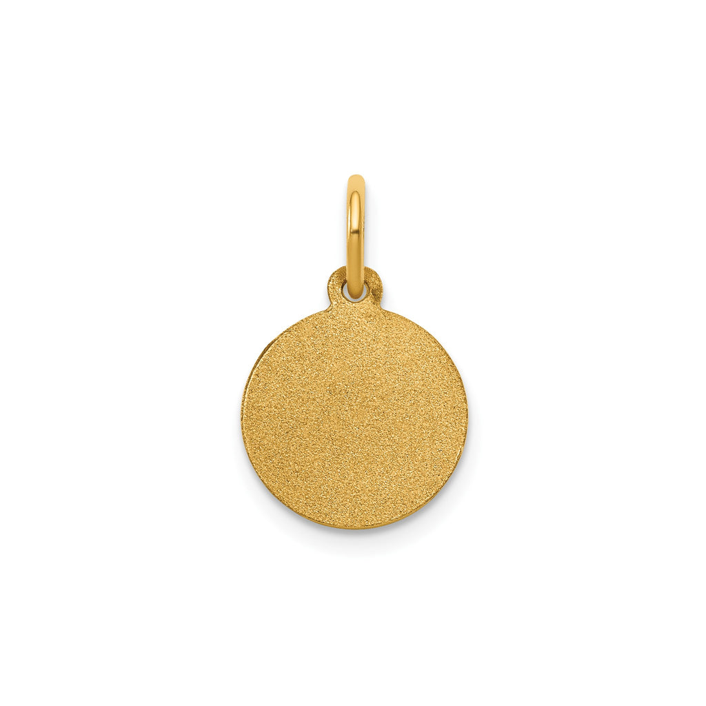 Round St. Catherine Medal in 14K Yellow Gold, 11.5mm - Sophia Jewelers