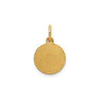 Round 1st Communion-Spanish Medal in 14K Yellow Gold, 11.5mm - Sophia Jewelers