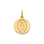Round Miraculous Medal in 14K Yellow Gold, 13.25mm - Sophia Jewelers