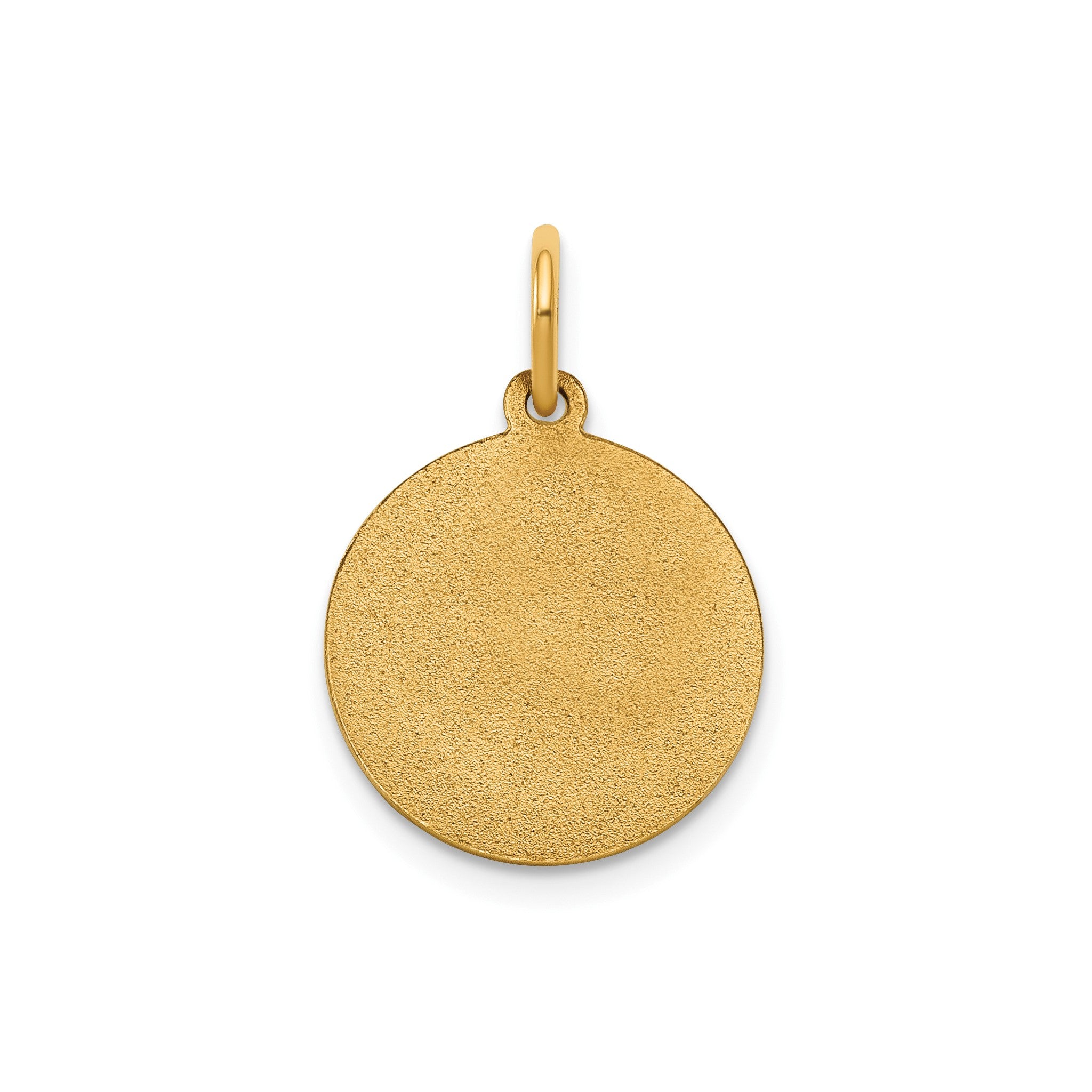 Round Cherub Angel Medal in 14K Yellow Gold, 14.5mm Secondary image