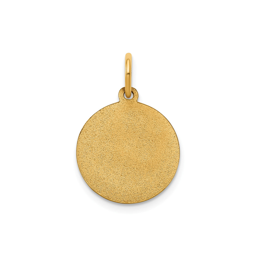 Round Infant of Prague Medal in 14K Yellow Gold, 14.5mm - Sophia Jewelers