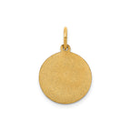 Round Sagrado Corazon Medal in 14K Yellow Gold, 14.5mm - Sophia Jewelers