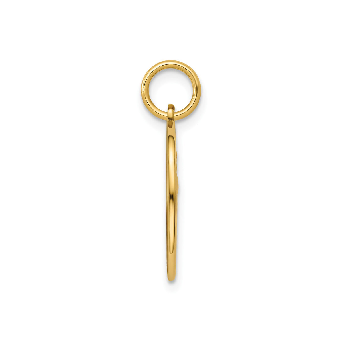 Round St. Clare Medal in 14K Yellow Gold - Sophia Jewelers