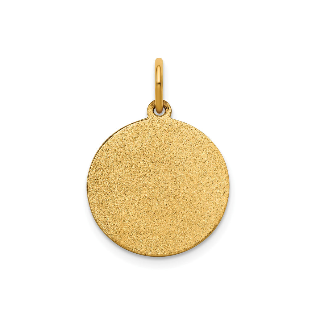Our Lady of Fatima Medal in 14K Yellow Gold, 16.25mm - Sophia Jewelers