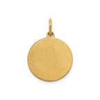 Round St. Raphael-Spanish Medal in 14K Yellow Gold, 16.25mm - Sophia Jewelers