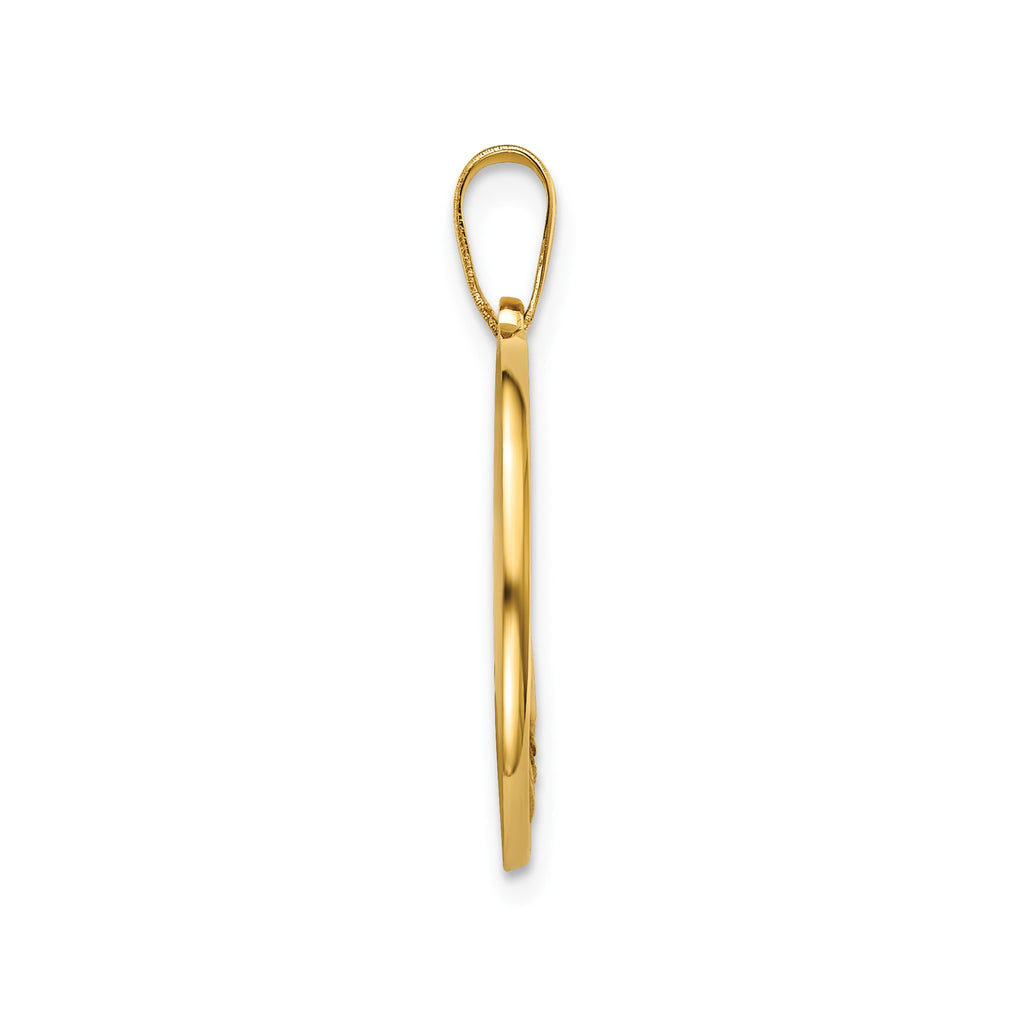 Our Lady of Guadalupe Medal in 14K Yellow Gold, 18.25mm - Sophia Jewelers