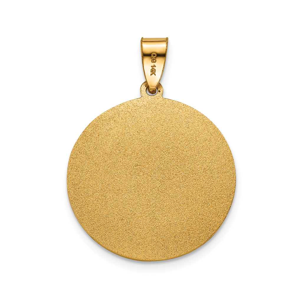 Round St. Anthony-Spanish Medal in 14K Yellow Gold, 20.25mm - Sophia Jewelers