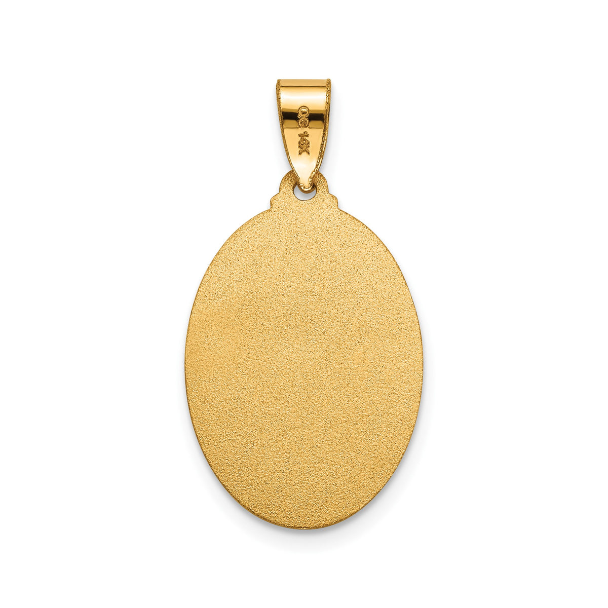 Oval St. Anthony-Spanish Medal in 14K Yellow Gold, 20x14mm - Sophia Jewelers