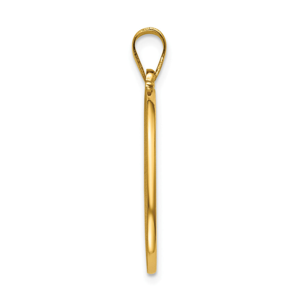 Our Lady of Guadalupe Medal in 14K Yellow Gold, 21.5x15mm - Sophia Jewelers
