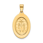 Oval Milagrosa Medal in 14K Yellow Gold, 21.5x15mm - Sophia Jewelers