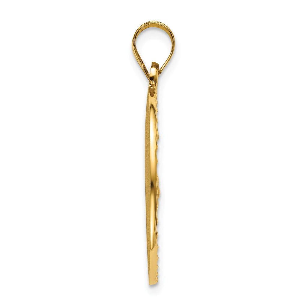Round St. Luke Medal in 14K Yellow Gold, 22mm - Sophia Jewelers