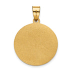 Round St. Luke Medal in 14K Yellow Gold, 22mm - Sophia Jewelers