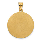 Round St. Christopher-Spanish Medal in 14K Yellow Gold, 23.5mm - Sophia Jewelers