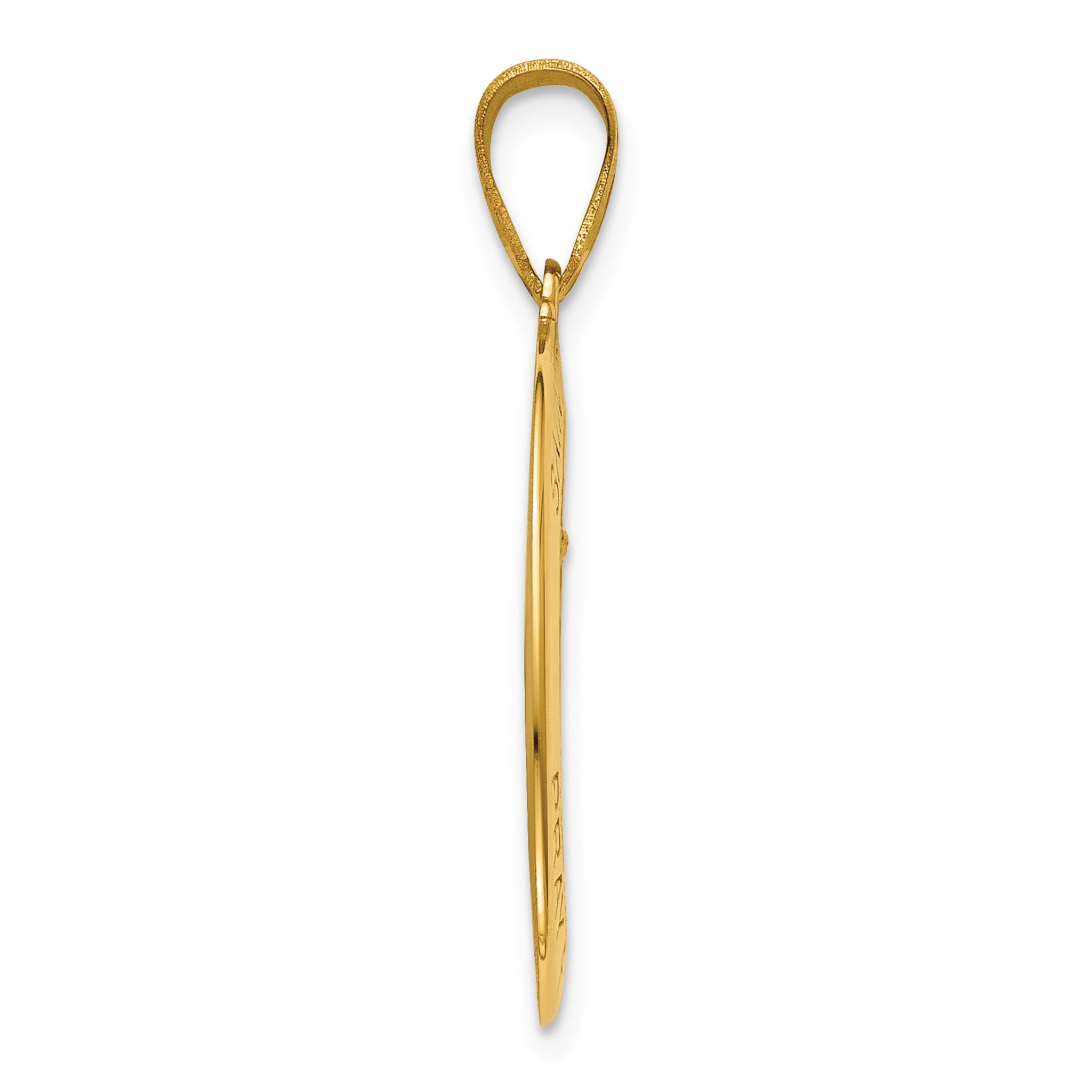 Oval St. Michael Medal in 14K Yellow Gold, 23x16mm Secondary image