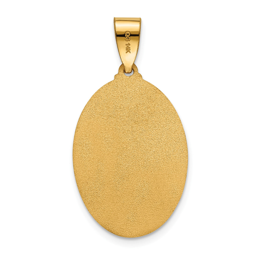 Oval St. Anthony Medal in 14K Yellow Gold, 23x16mm - Sophia Jewelers