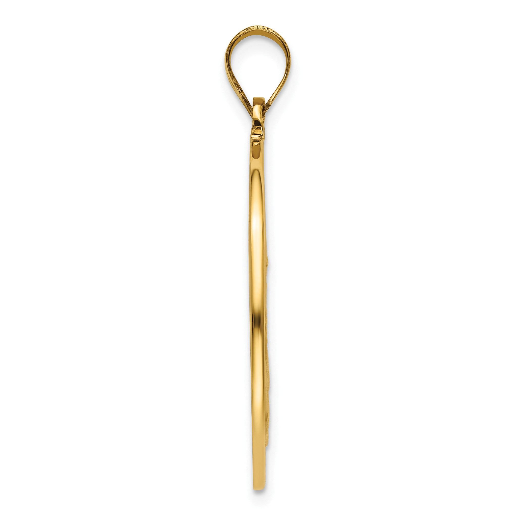 Round St. Jude Thaddeus Medal in 14K Yellow Gold, 25.25mm Secondary image