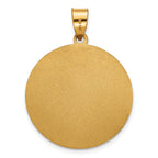 Round St. Christopher-Spanish Medal in 14K Yellow Gold, 25.25mm - Sophia Jewelers