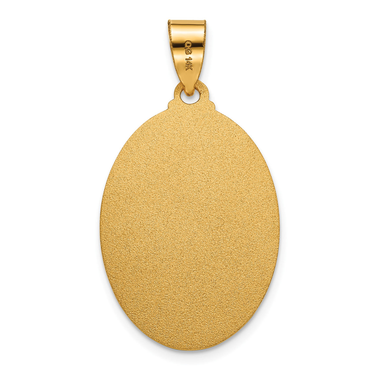 Our Lady of Guadalupe Medal in 14K Yellow Gold, 25x18mm - Sophia Jewelers