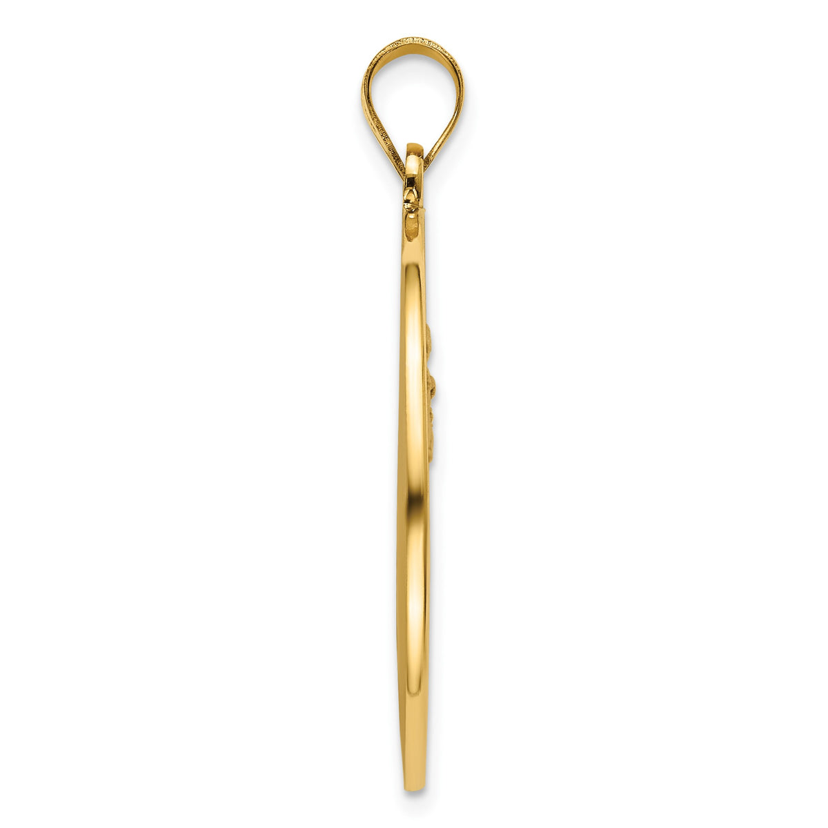 Round St. Joseph Medal in 14K Yellow Gold, 27mm - Sophia Jewelers