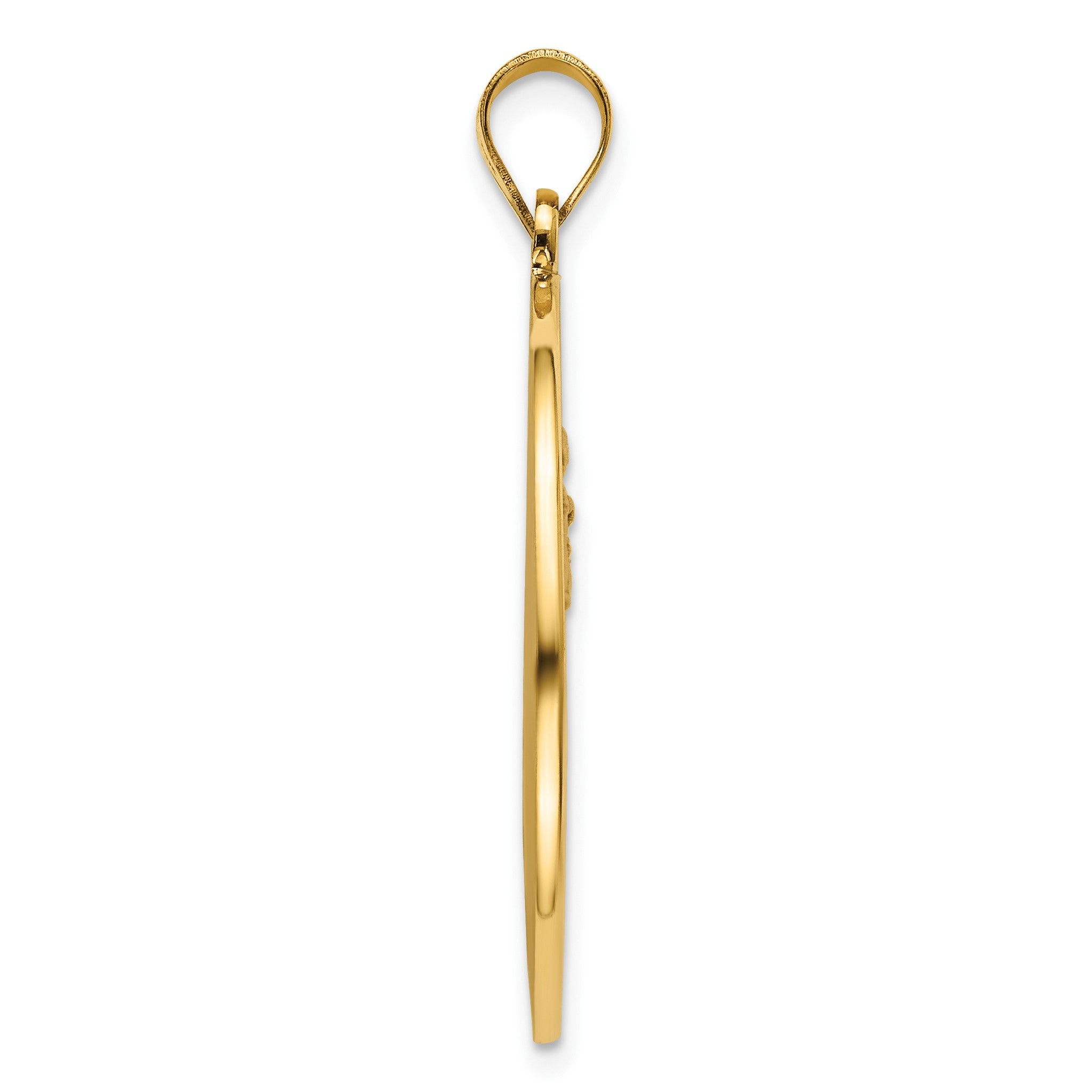 Round Miraculous Medal in 14K Yellow Gold, 27mm Secondary image