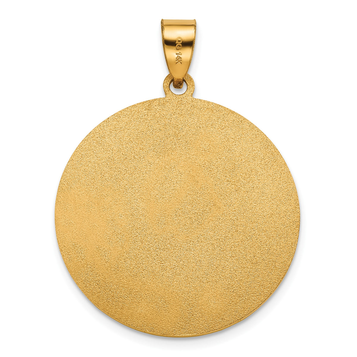 Round St. Joseph Medal in 14K Yellow Gold, 27mm - Sophia Jewelers