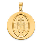 Round Miraculous Medal in 14K Yellow Gold, 27mm - Sophia Jewelers