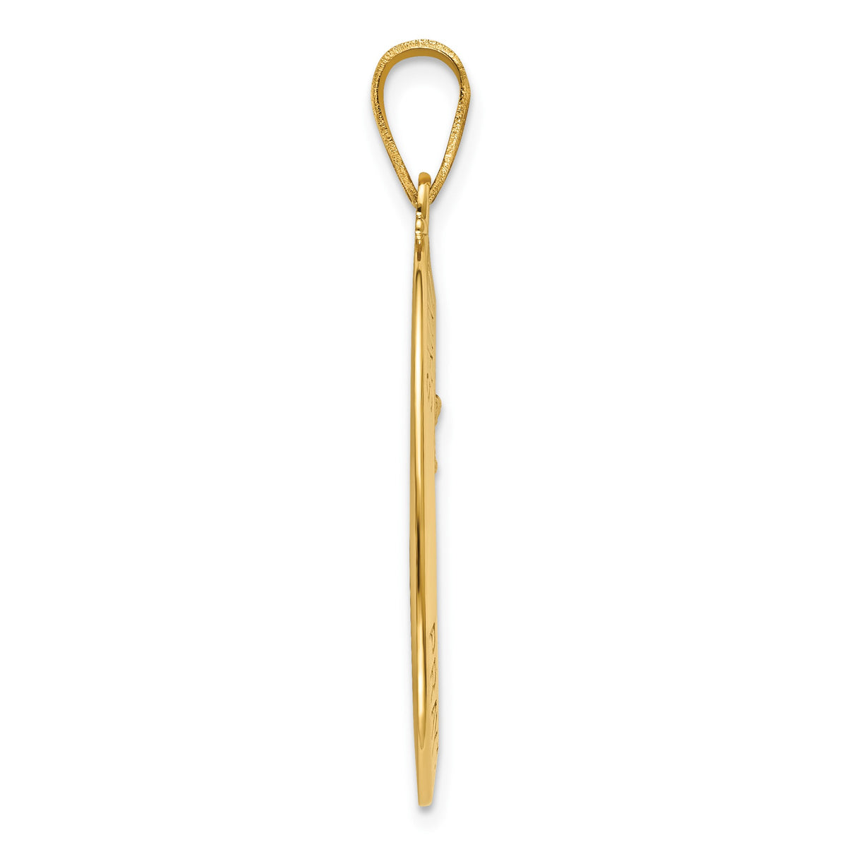 Oval St. Anthony Medal in 14K Yellow Gold, 27x19.5mm - Sophia Jewelers