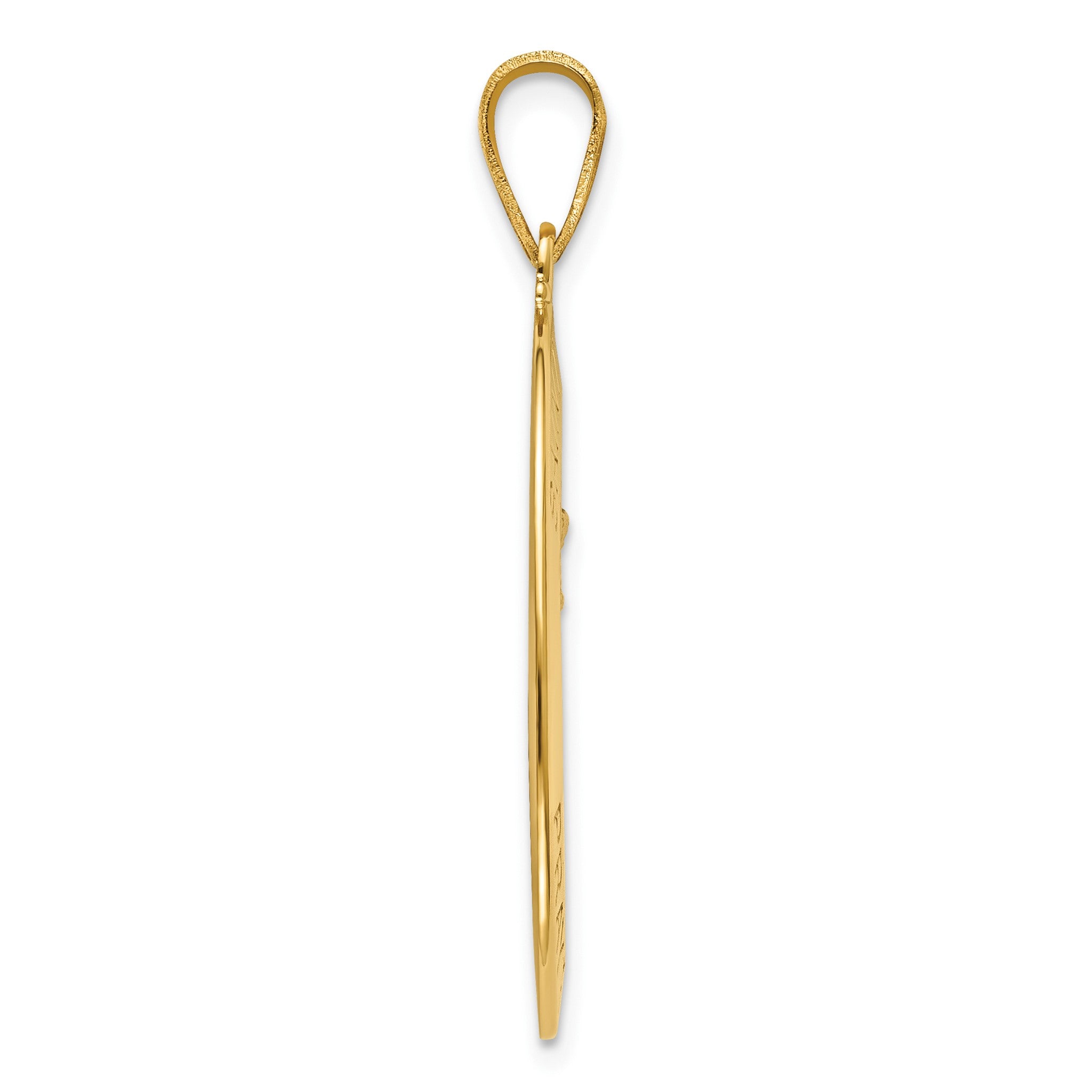 Oval St. Michael Medal in 14K Yellow Gold, 27x19.5mm Secondary image