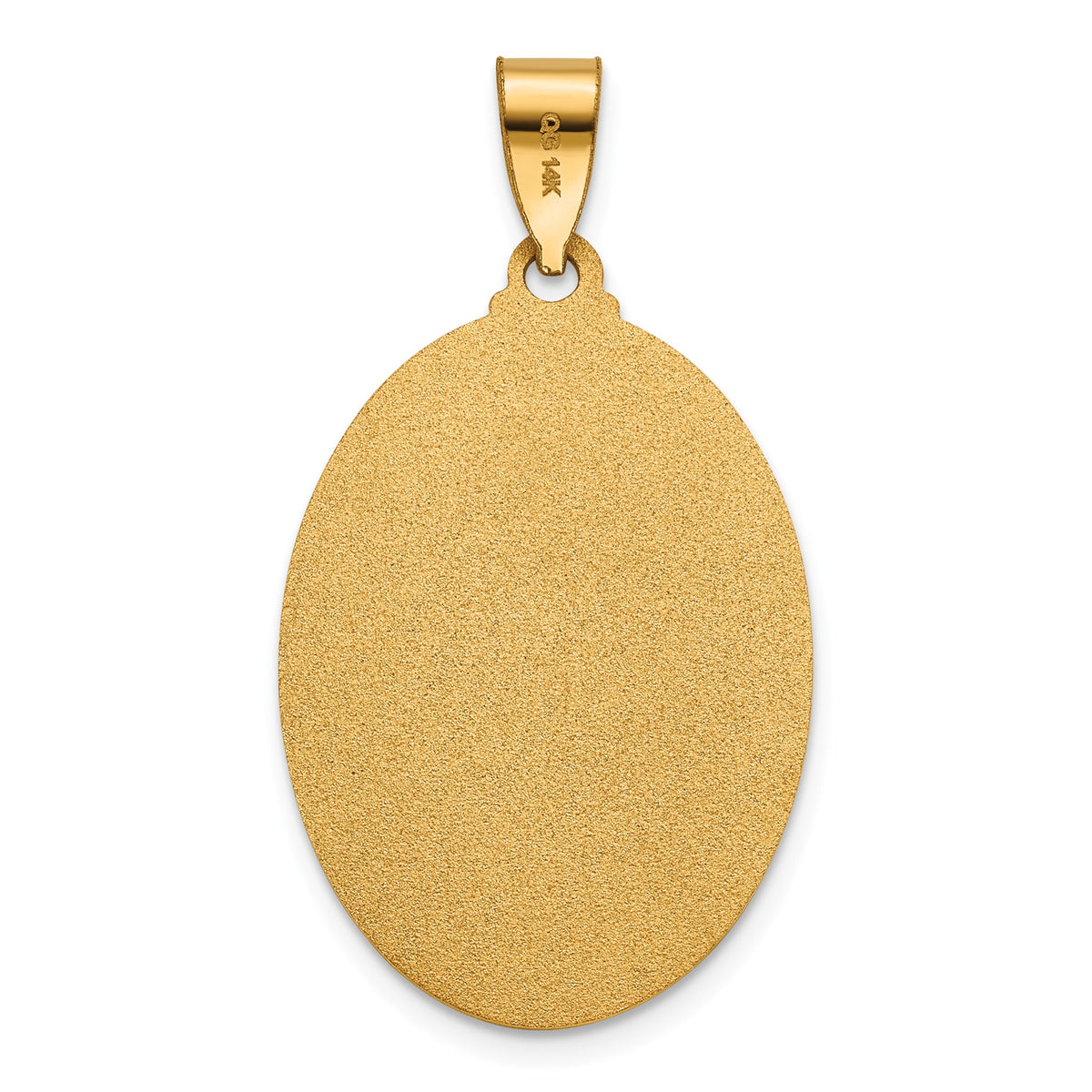 Oval St. Anthony Medal in 14K Yellow Gold, 27x19.5mm - Sophia Jewelers