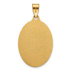 Oval St. Michael Medal in 14K Yellow Gold, 27x19.5mm - Sophia Jewelers