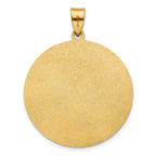 Round St. Christopher Medal in 14K Yellow Gold, 29mm - Sophia Jewelers
