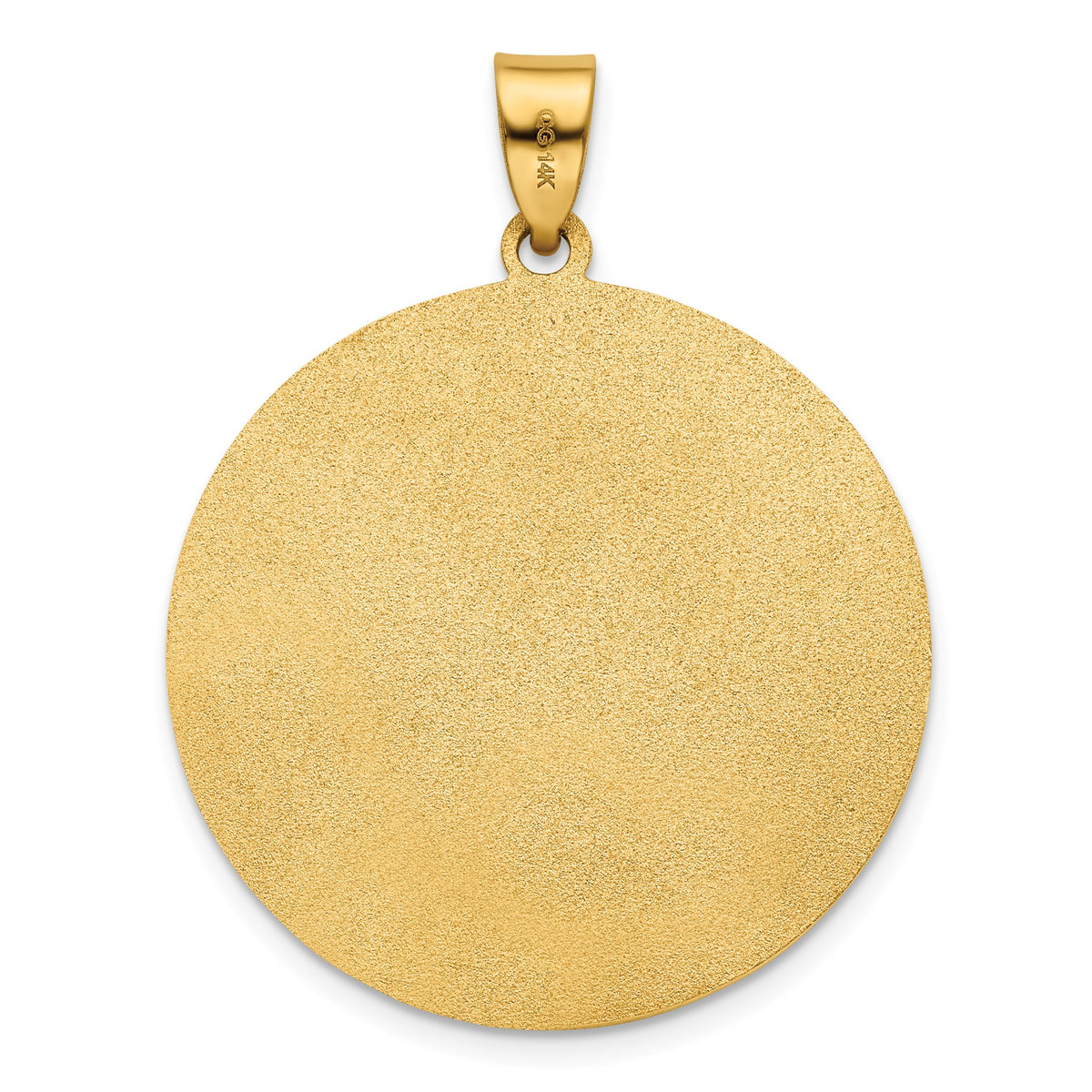 Round St. Christopher Medal in 14K Yellow Gold, 29mm - Sophia Jewelers