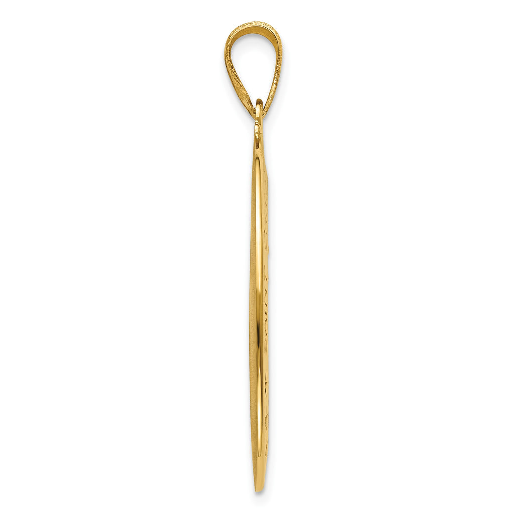 Oval Miraculous Medal in 14K Yellow Gold, 29x21mm - Sophia Jewelers