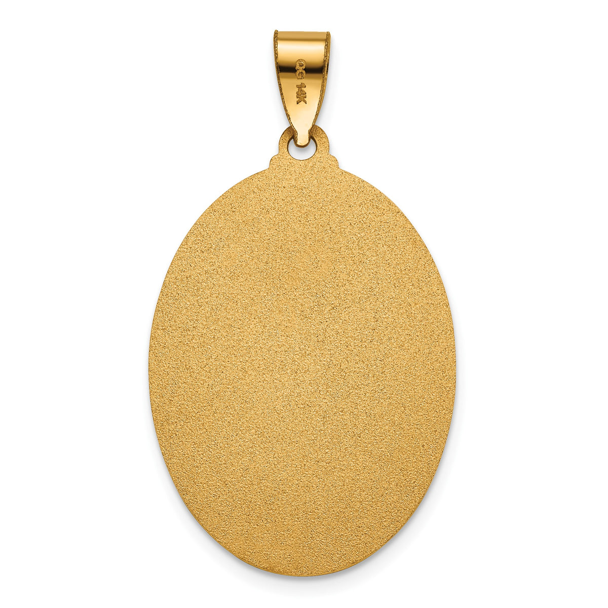 Oval St. Michael Medal in 14K Yellow Gold, 29x21mm - Sophia Jewelers