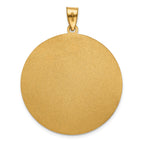 Round St. Christopher Medal in 14K Yellow Gold, 32.5mm - Sophia Jewelers