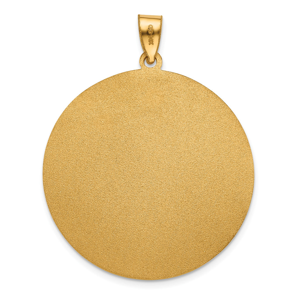 Round St. Michael Medal in 14K Yellow Gold, 32.5mm - Sophia Jewelers