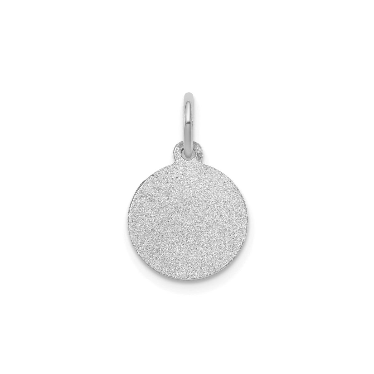 Round St. Peregrine Medal in Sterling Silver, Satin - Sophia Jewelers
