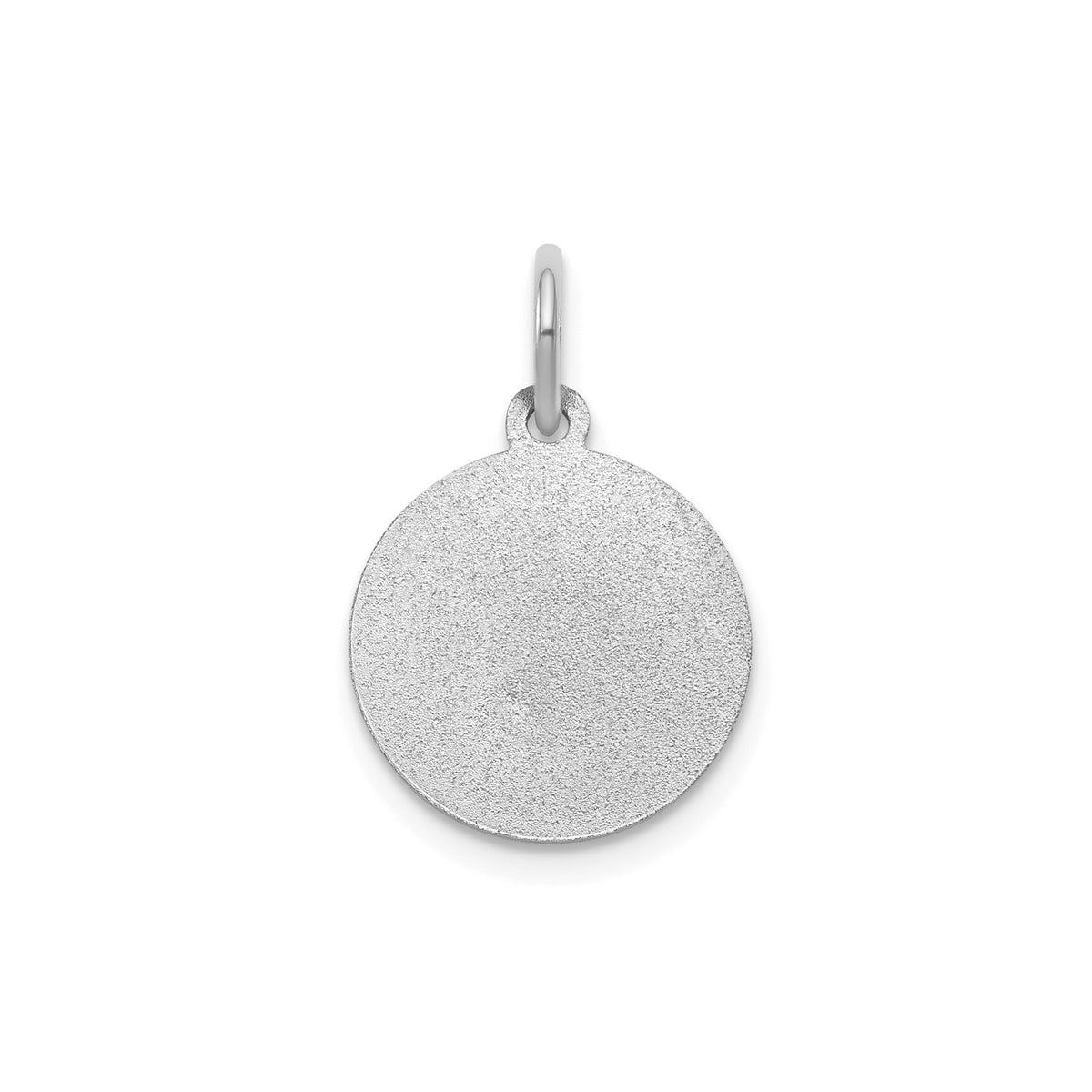 Round Perpetual Help Medal in Sterling Silver, 13.25mm Satin - Sophia Jewelers