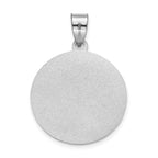 Round St. Christopher-Spanish Medal in Sterling Silver, 22mm Satin - Sophia Jewelers