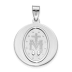 Round Miraculous Medal in Sterling Silver, 22mm - Sophia Jewelers