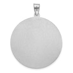 Antique Round St. Christopher Medal in Sterling Silver, 32.5mm - Sophia Jewelers