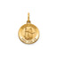 Round St. Roch Medal in 14K Yellow Gold, 13.25mm - Sophia Jewelers
