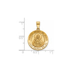 Sacred Heart of Jesus Medal in 14K Yellow Gold, 18.25mm - Sophia Jewelers