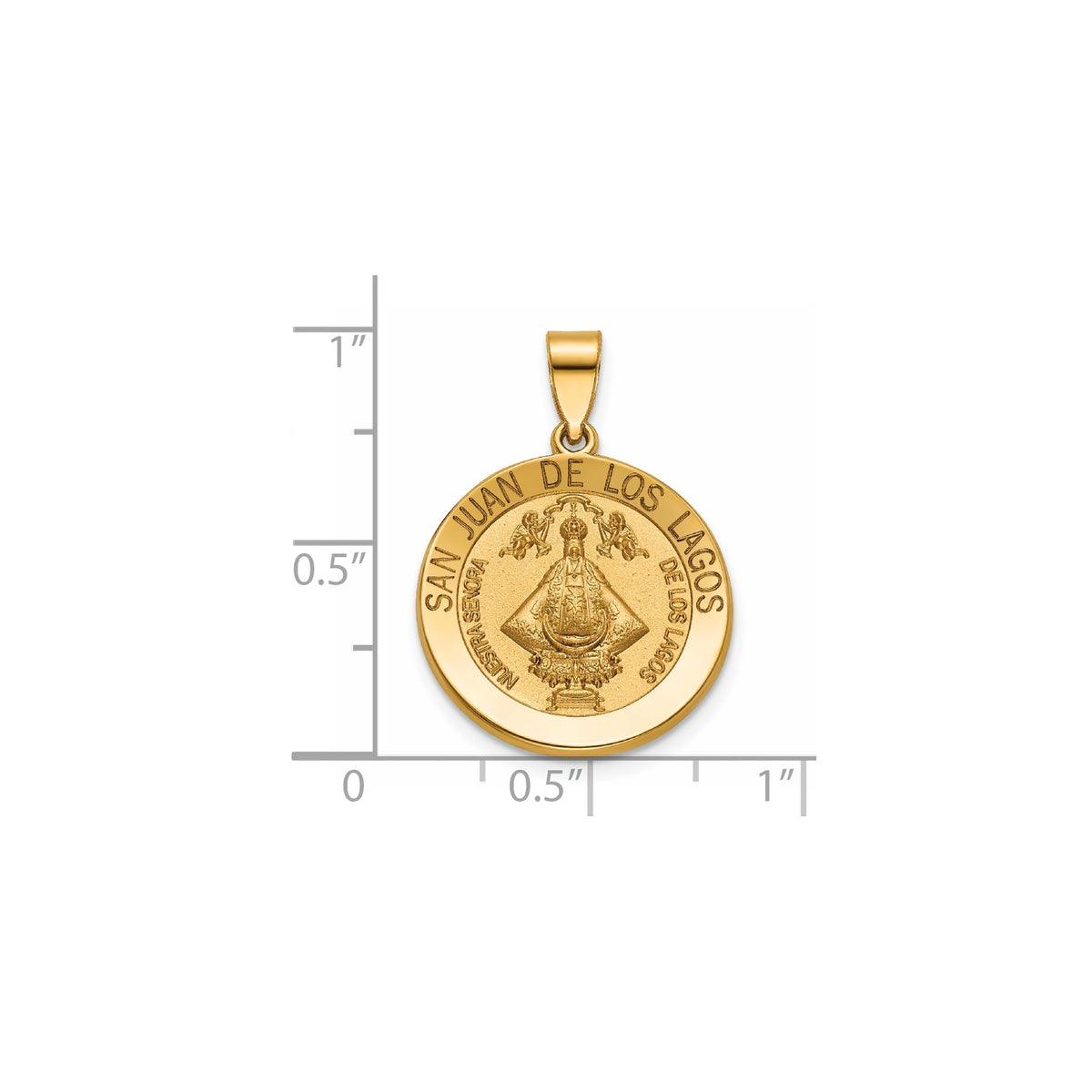 Round San Juan Medal in 14K Yellow Gold - Sophia Jewelers