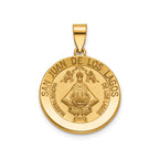 Round San Juan Medal in 14K Yellow Gold - Sophia Jewelers