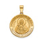 Round Sagrado Corazon Medal in 14K Yellow Gold, 20.25mm - Sophia Jewelers