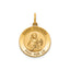 Round St. Theresa Medal in 14K Yellow Gold, 16.25mm - Sophia Jewelers