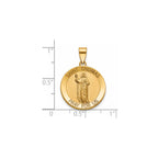 Round St. Thomas Medal in 14K Yellow Gold, 18.25mm - Sophia Jewelers